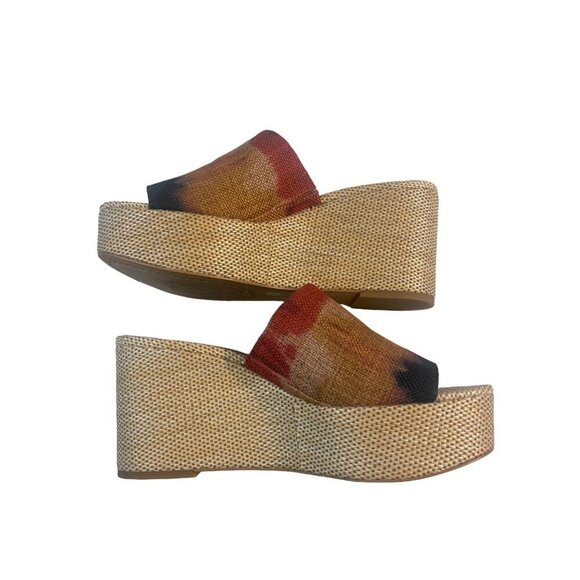 Vince Camuto Gadden Gypsy Stripe Burlap Women Sandal Size 9 - Picture 3 of 6